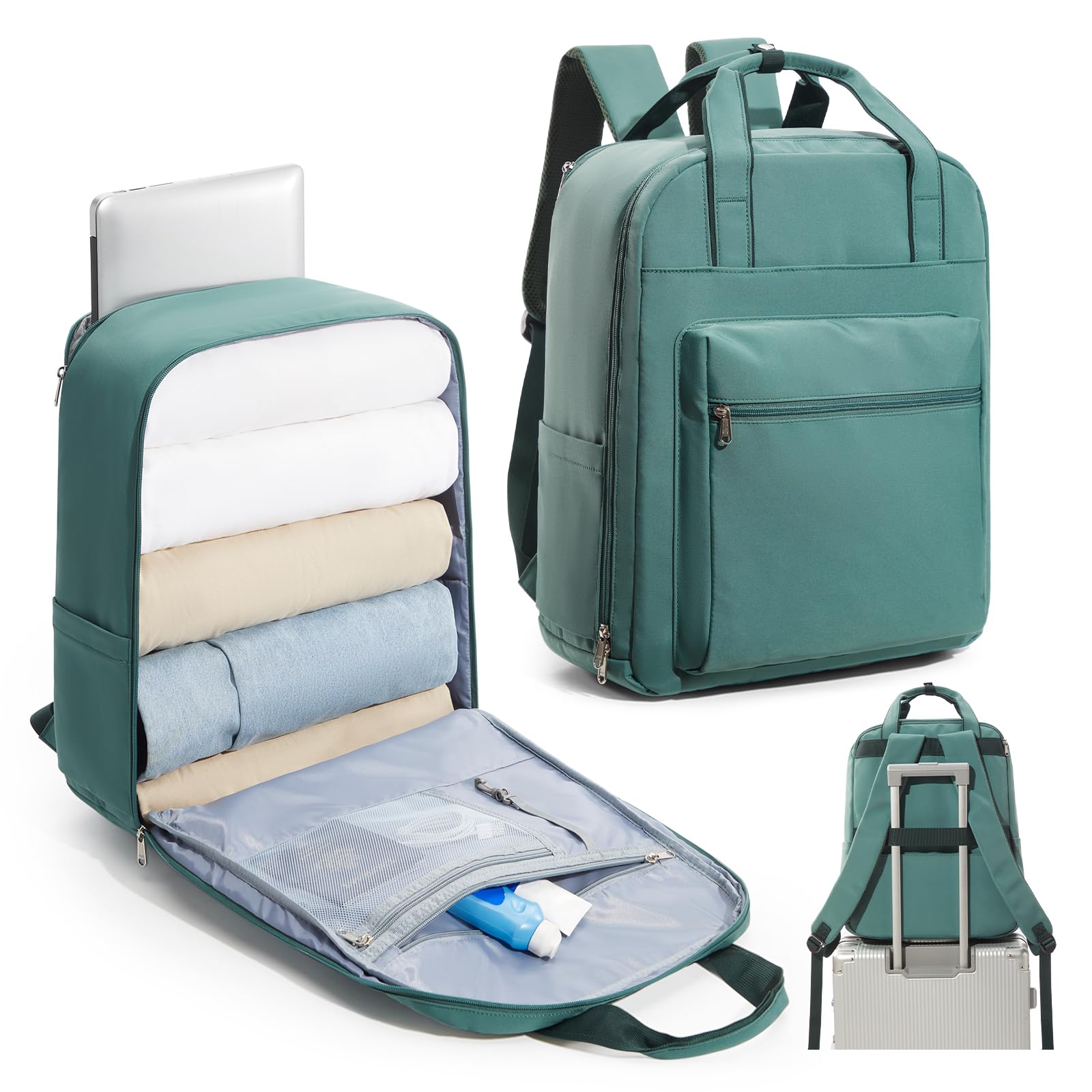 SZLX Zaino Ryanair 40x30x20 Sottovuoto con Pompa Zaino Ryanair 40x20x25 Donna Zaino da Viaggio Wizzair Bagaglio a Mano Uomo per Laptop da 14 Pollici Borse da Cabina 45x36x20 Easyjet con Porta Scarpe