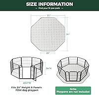Vista 3 de FXW Almohadillas lavables para orina para perros, almohadillas para cachorros con súper absorbente, diseñadas específicamente para el corral