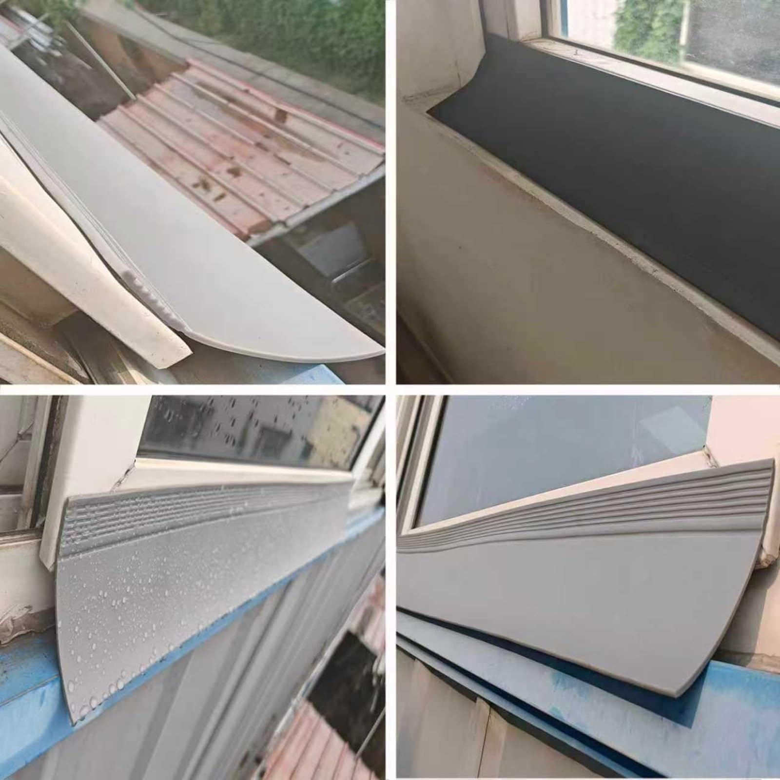 Tapón de lluvia for ventana TPE | Protector contra la lluvia autoadhesivo de varios tamaños: Deflector de ventana resistente a la intemperie for balcón