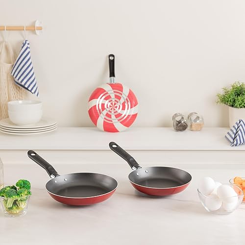 Miniatura 2 de Ekco Juego de sartenes de 3 piezas (7.1, 7.9 y 9.4 pulgadas) para todas las estufas, apto para lavavajillas, sartenes de aluminio ligeras, mango