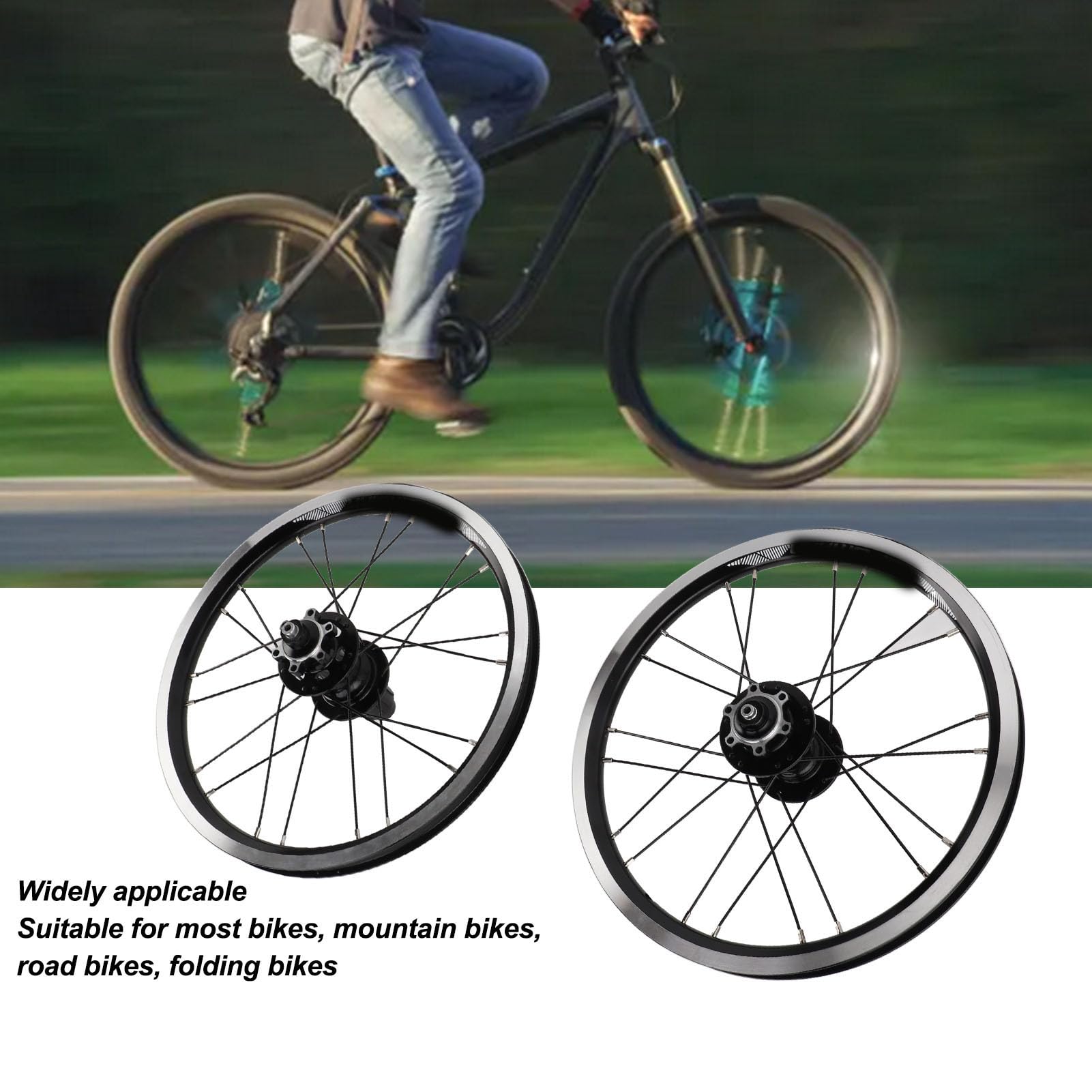 Amazon | 16インチの自転車ホイールセット ダブルアルミ合金リム