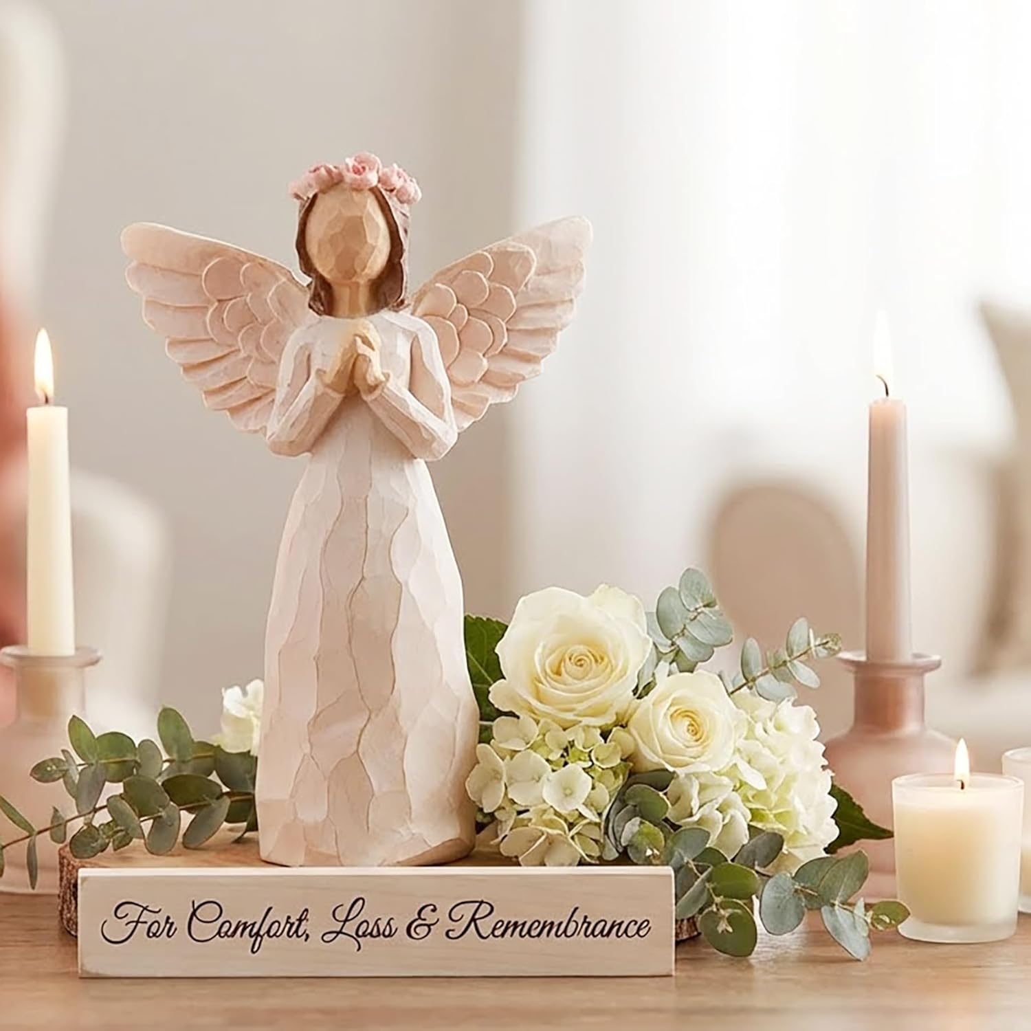 Guardian Angel Figurine for Home Décor, Hand-Painted Resin Statue, Meaningful Sympathy Gift for Loss, Remembrance Keepsake for Loved Ones - Image 6
