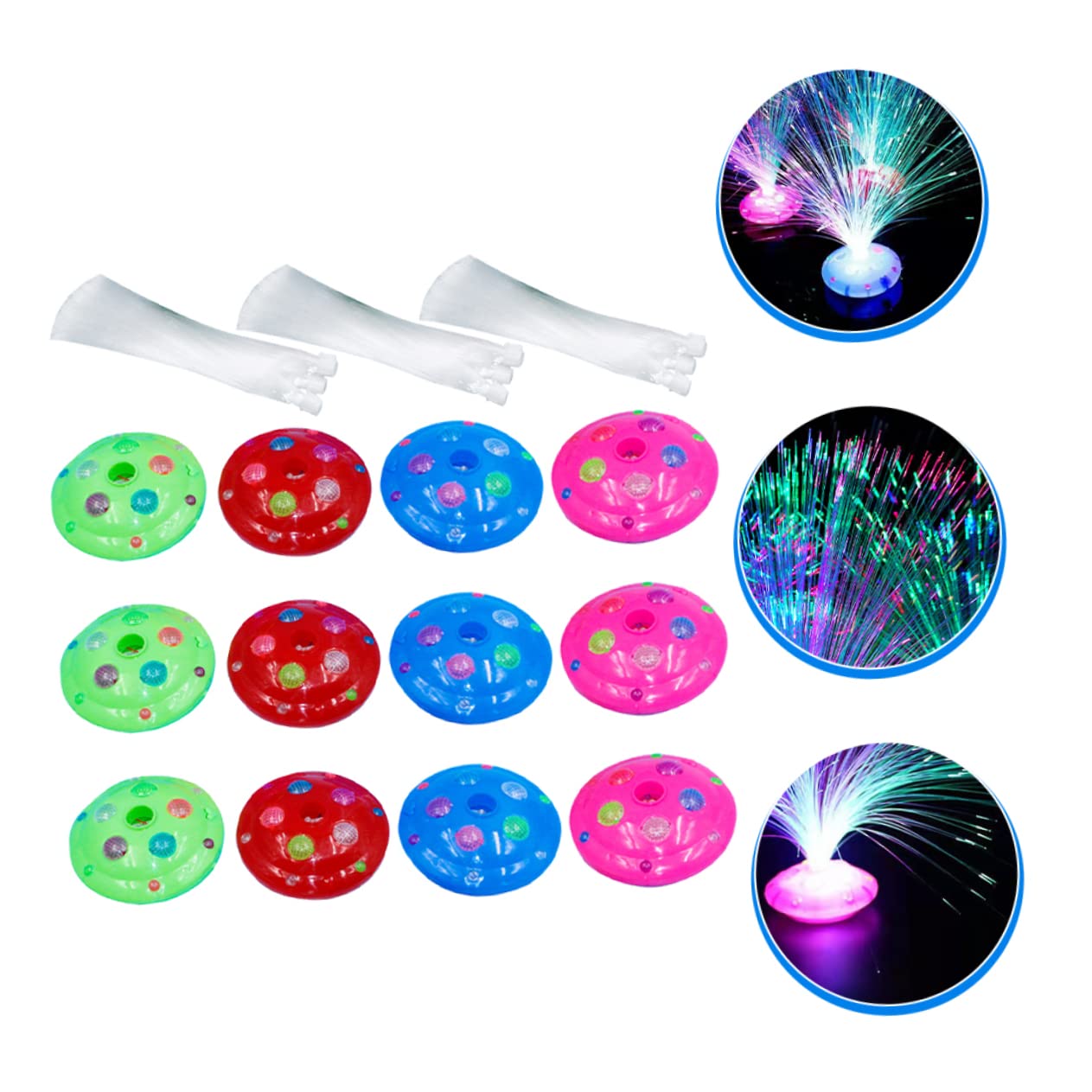 SOESFOUFU 12pcs Fiber Optic Christmas Lamp Led Changing Lights Desktop Decorative Lights