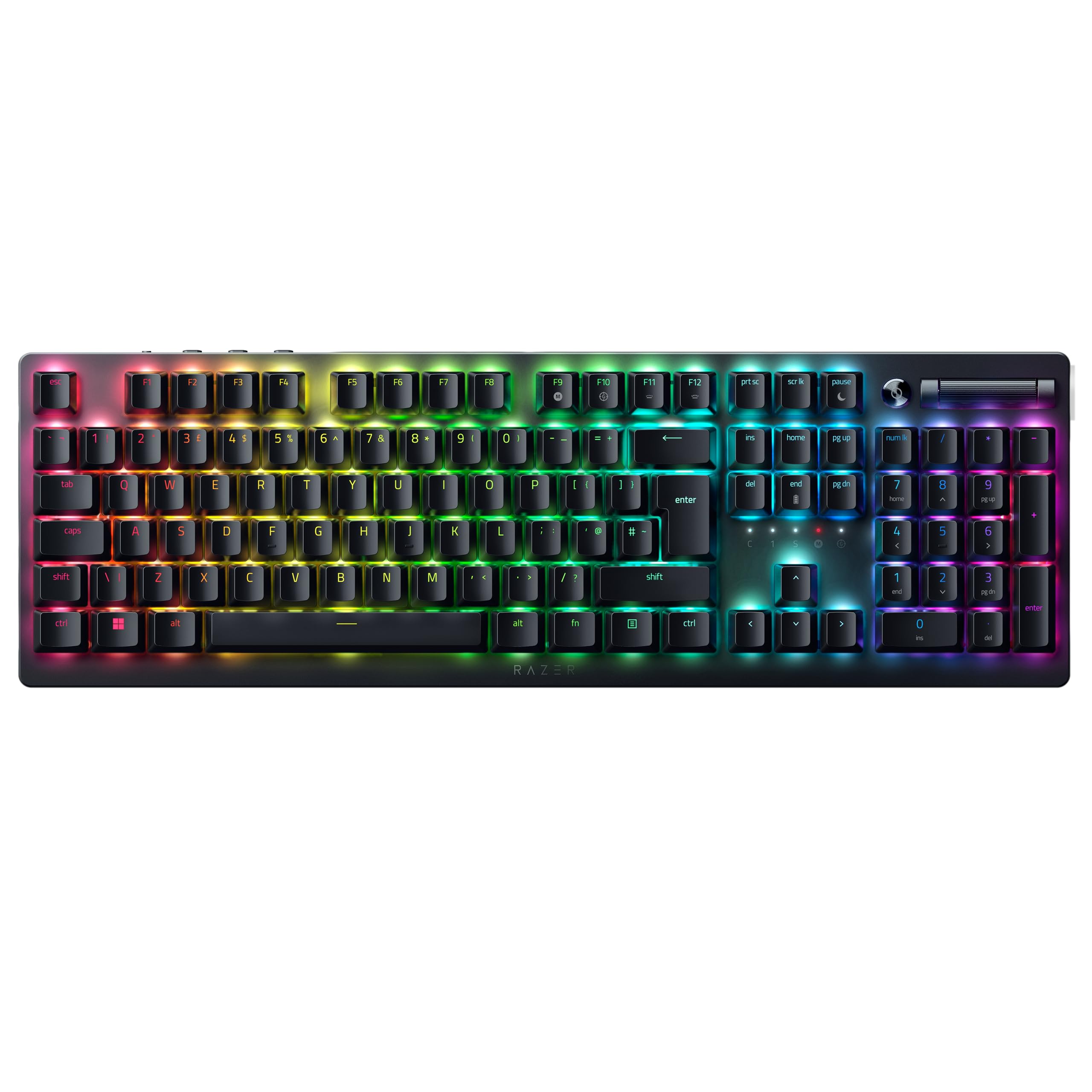 Razer DeathStalker V2 Pro (Red Switch) - Wireless Low-Profile Optical Gaming Keyboard (Linear Optical Switches, HyperSpeed Wireless, Bluetooth 5.0, Laser-Etched Keycaps) QWERTY UK Layout | Black