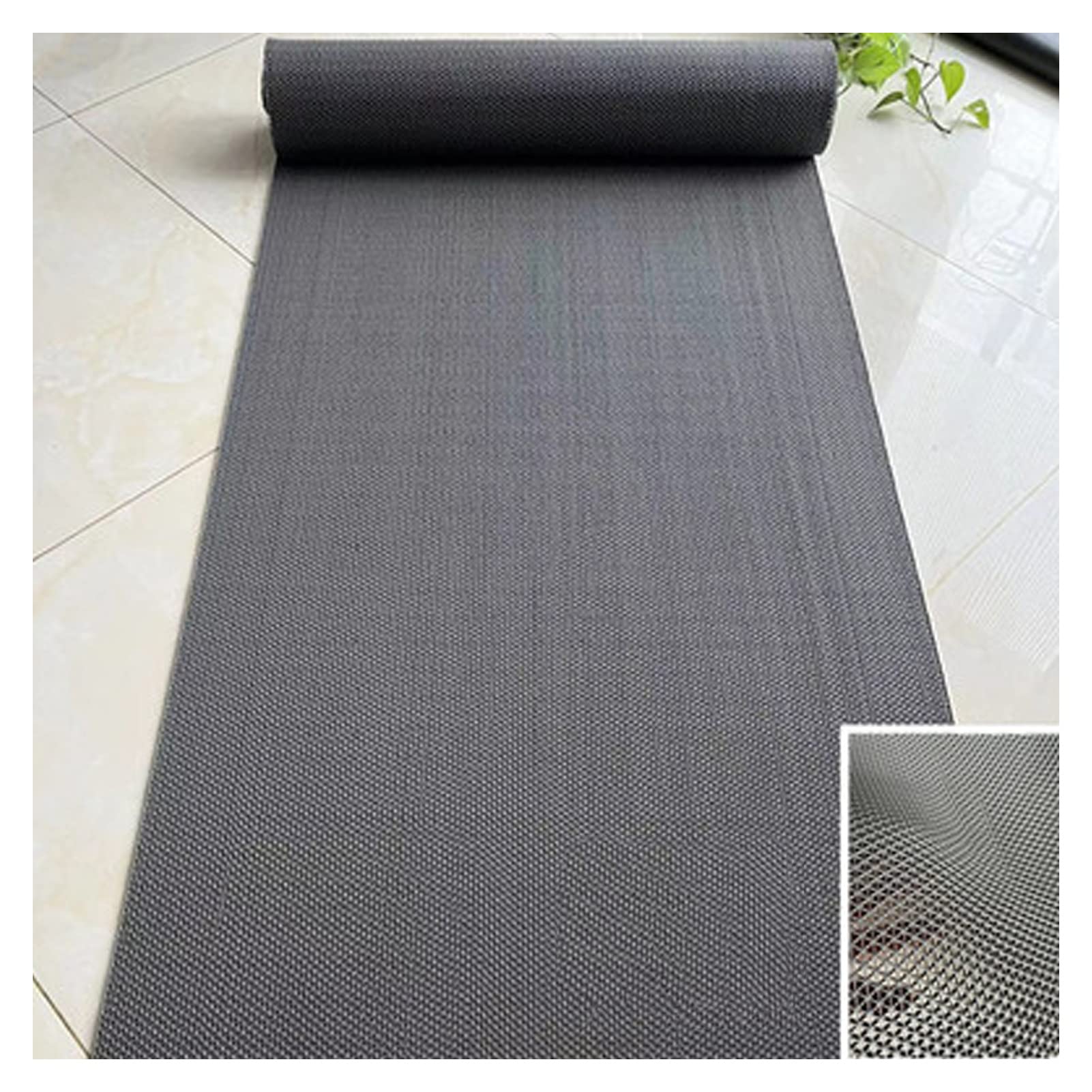 GTHTUHFD Non-Slip Drainage Mat 3X6.5Ft Commercial Floor Mat Pvc Anti Fatigue Bathroom Floor Mat For Swimming Pool Showers Room Toilets Restaurant Garage Doormat Indoor Outdoor Wet,Grey
