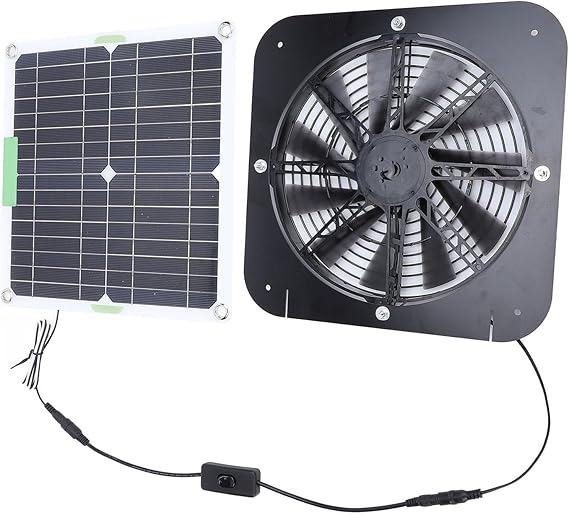 13.5in Solar Powered Fan, Solar Exhaust Fan Kit, Cooling