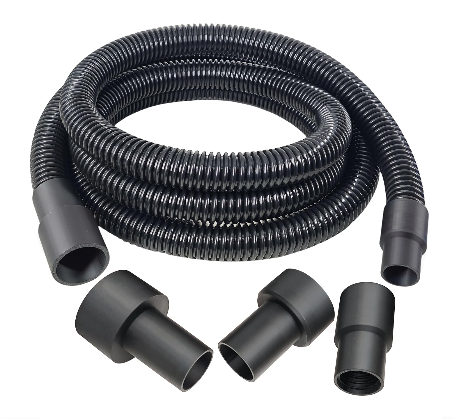 Photo 1 of 10 Ft Dust Collection Hose Kit with 5 Fittings PVC Durable Hose for Woodworking Power Tools, Home & Wet/Dry Shop Vacuums