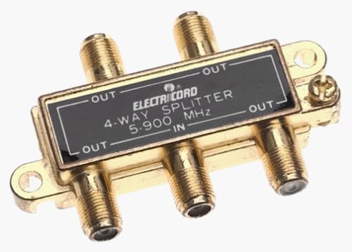 Leviton C5004-GO Four Way 75-Ohm Gold Splitter
