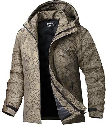 Mens Winter Ski Jacket Water Resistant Warm Snow Coat Windproof Insulated Snowboard Rain Jackets with Hood