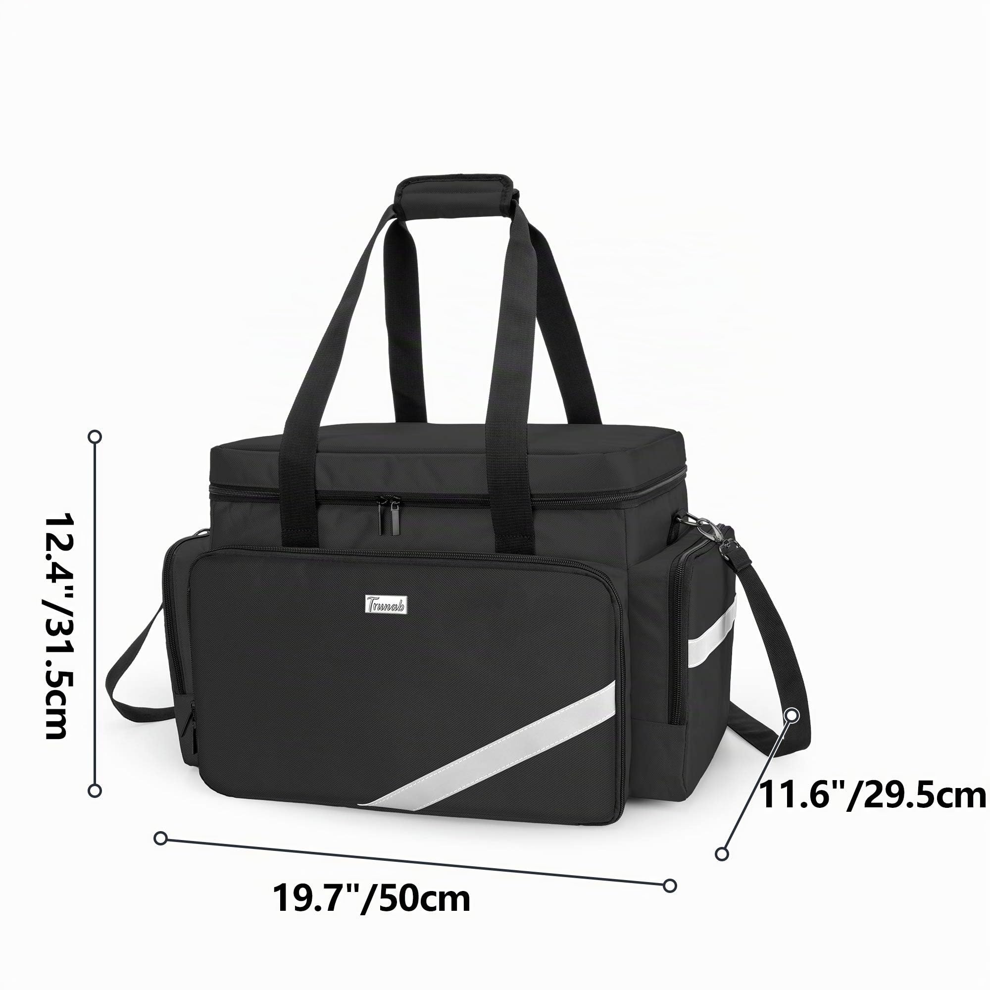Trunab Notfalltasche Leer mit Abnehmbare Trennwände und Rutschfestem Boden | Erste-Hilfe-Tasche Professionelle Arzttasche Große Kapazität Home Nurse Case Krankenschwester, Rot