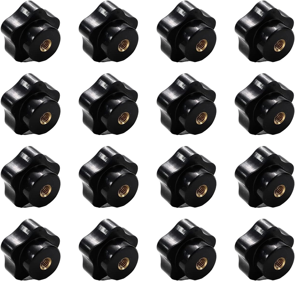 Othmro 20Pcs Clamping Handle Screw Knobs Handle Star Knob M6x32mm Female Thread
