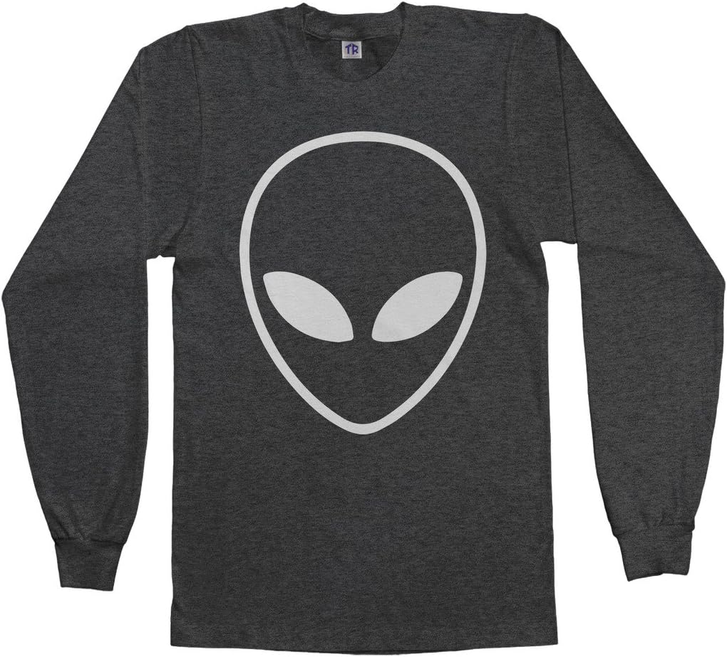 Threadrock Men's Alien Head Long Sleeve T-Shirt