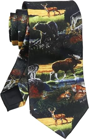 Secdtie Mens Printed Ties Designer Tie for Men Fashion Funny Neckties for Holiday Party