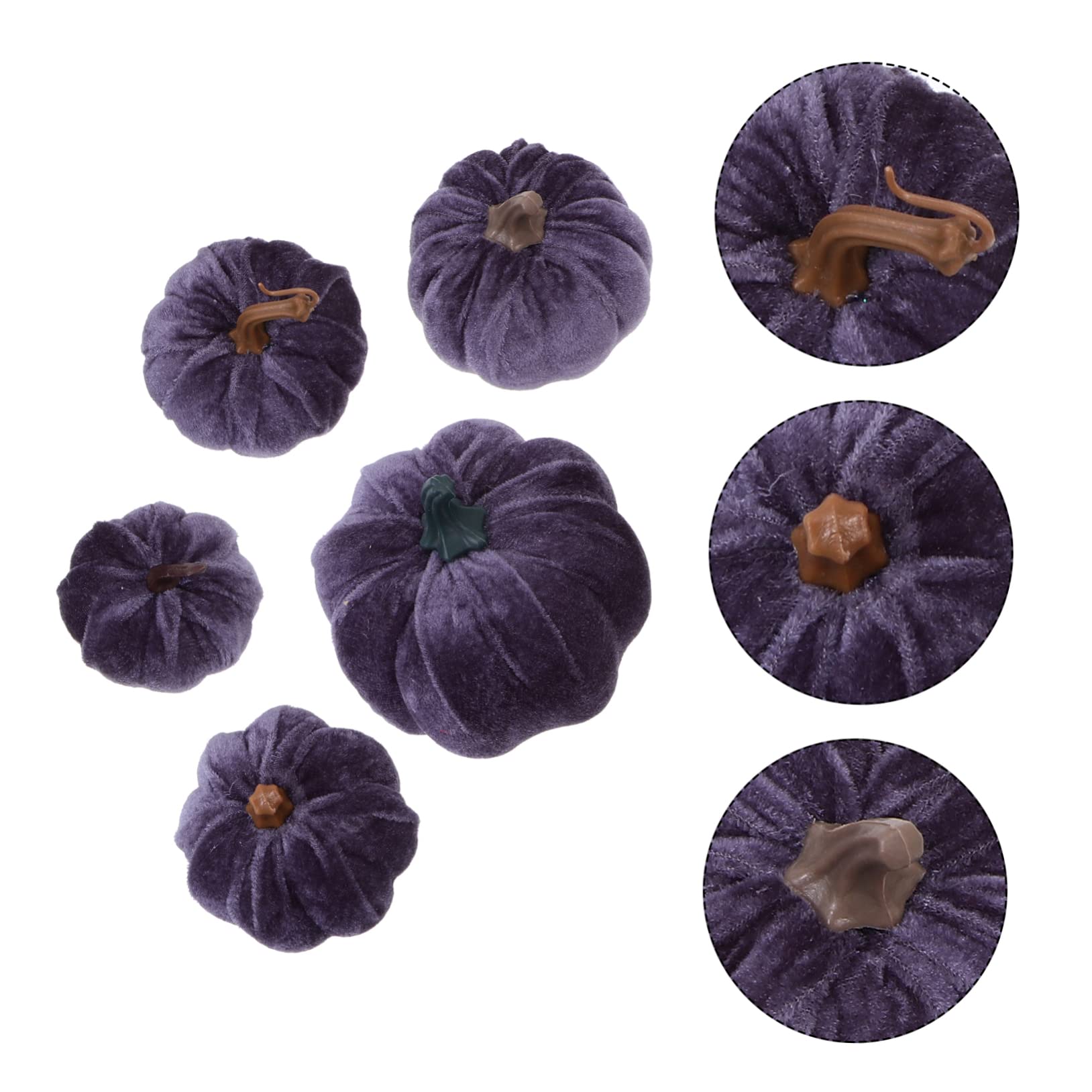 STOBOK 2 Set Di Zucche Finte Realistiche Ornamenti Di Per Halloween Per Casa Ufficio Materiale Robusto 5 Pezzi * 2