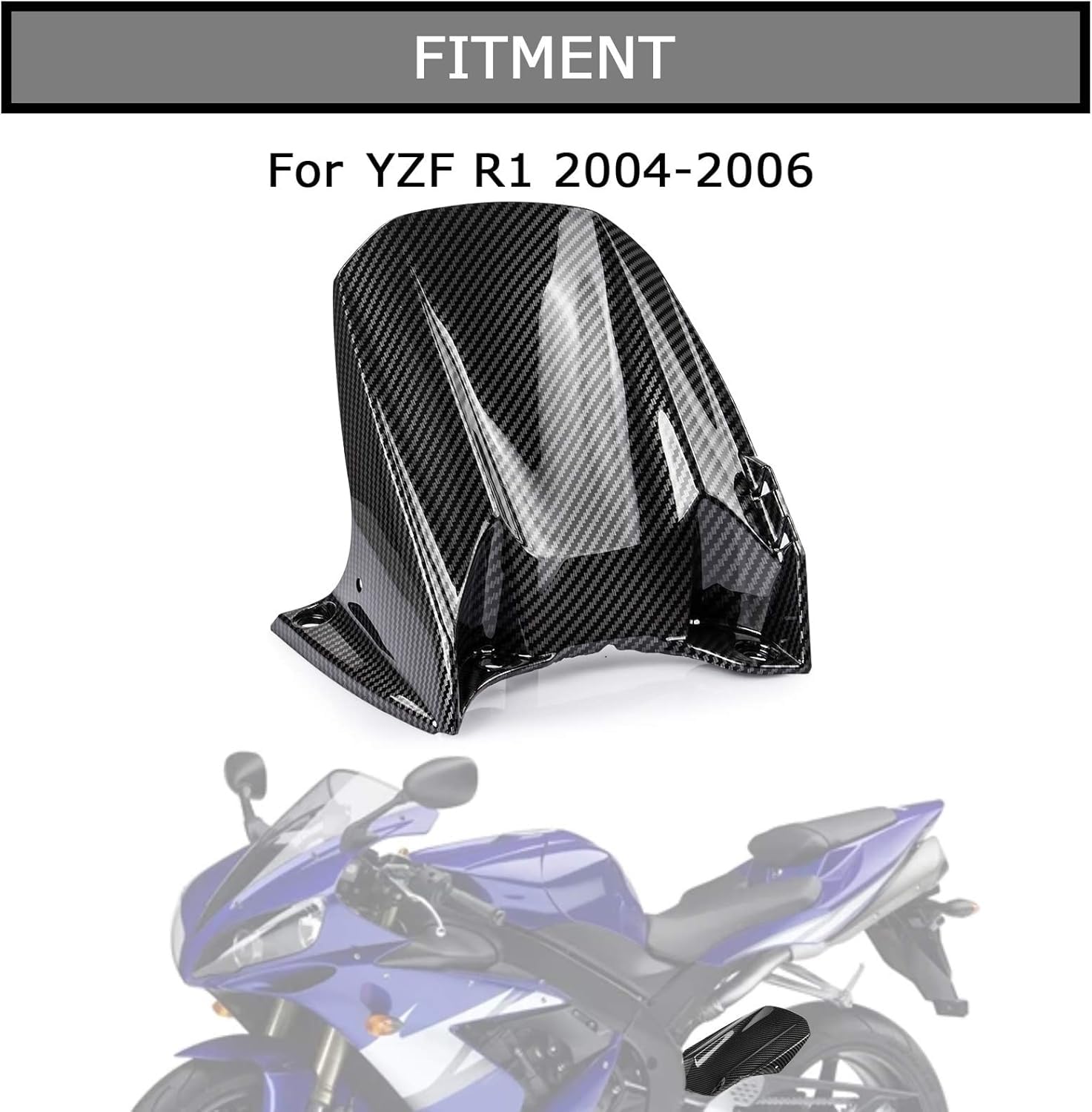 PSLER Parafango Posteriore Ruota Moto Protezione per YZF R1 2004-2006