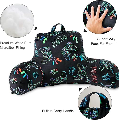 Miniatura 4 de Meeting Story Almohada de lectura para sentarse en la cama con soporte para el cuello, almohadas de respaldo con brazos para leer y trabajar (juego)