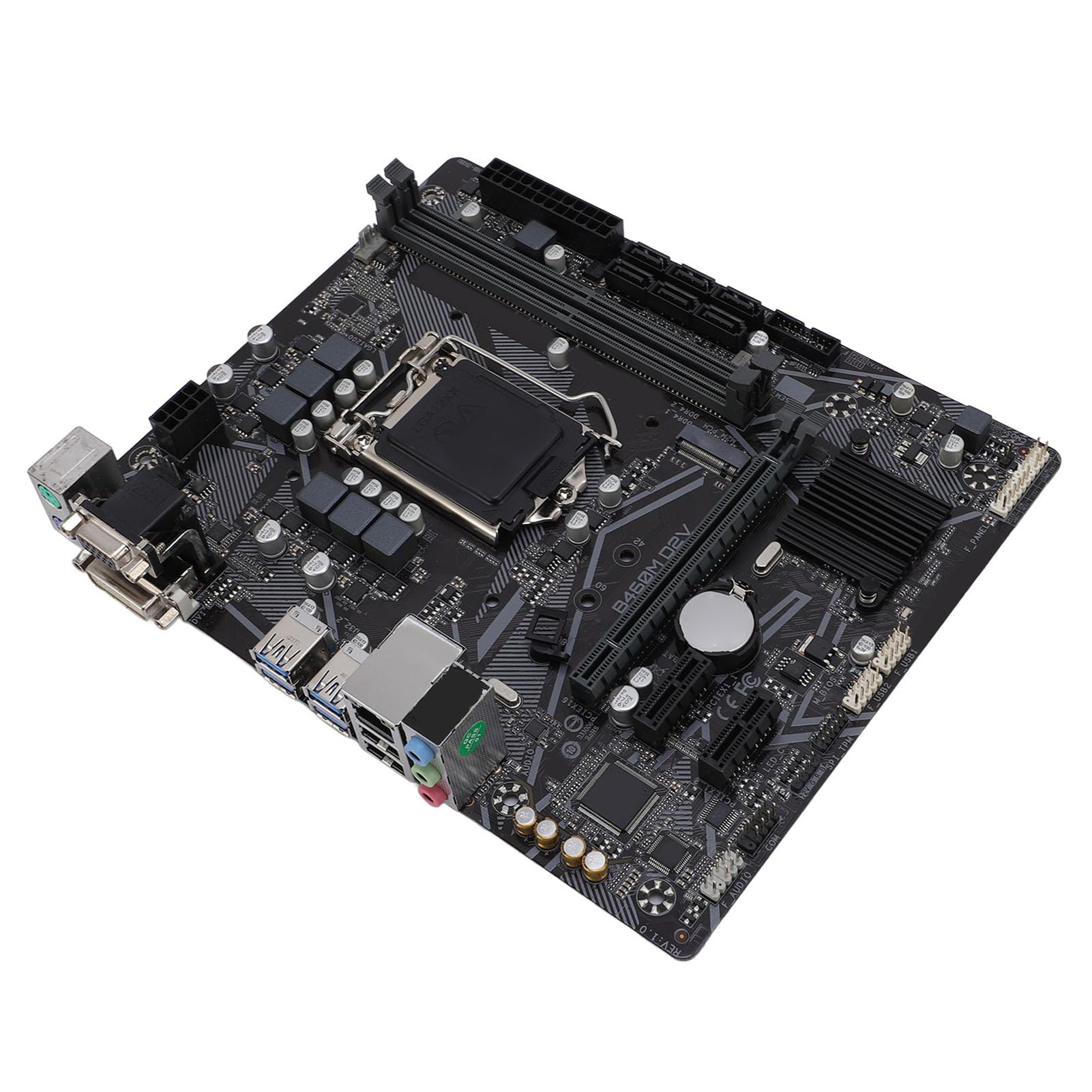 Płyta Główna LGA 1200, Płyta Główna B460m do Gier dla Komputera Stacjonarnego DDR4 2933 2666 2400 2133 MHz Podwójny kanał z 6xserial ATA III 1xm.2 na 10. Generacji dla Rdzenia,