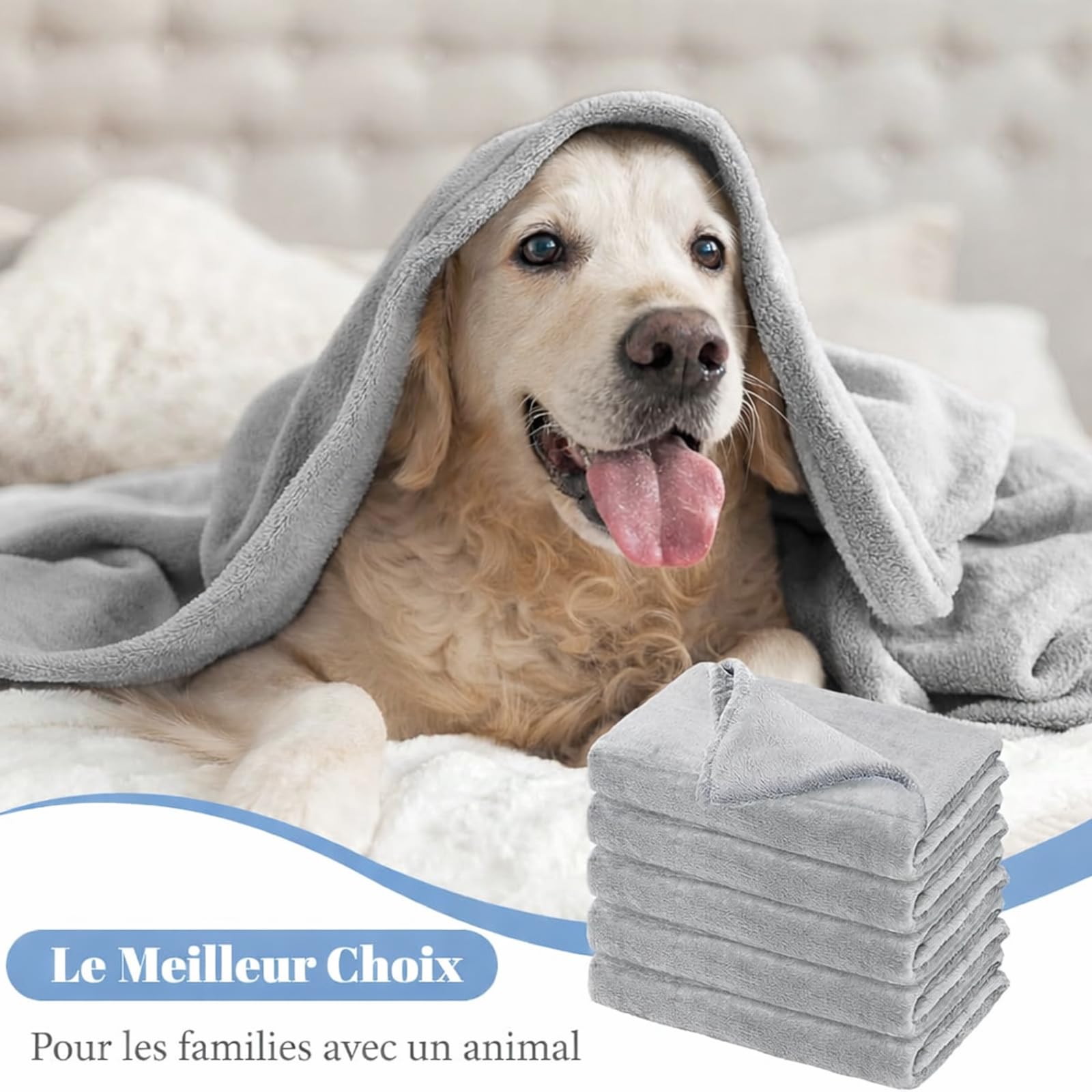 Lot de 10 Couvertures de Sieste Enfant, Plaids de Crèche Gris 100 x 120 cm | Couvertures Doux et Légers, Lavables en Machine, pour Crèche, Maternelle, Assistantes Maternelles et Voyage