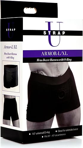 Miniatura 4 de STRAP U Arnés tipo bóxer Armor con junta tórica, hecho con mezcla de algodón transpirable para hombres y mujeres, elástico de apoyo que se adapta a