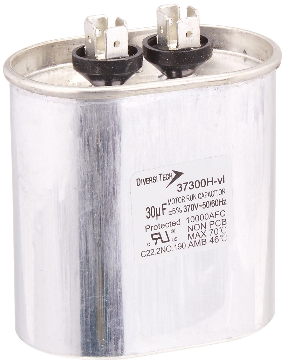 Diversitech 37300H Mtr. Run Cap, Oval, 30uf 370v