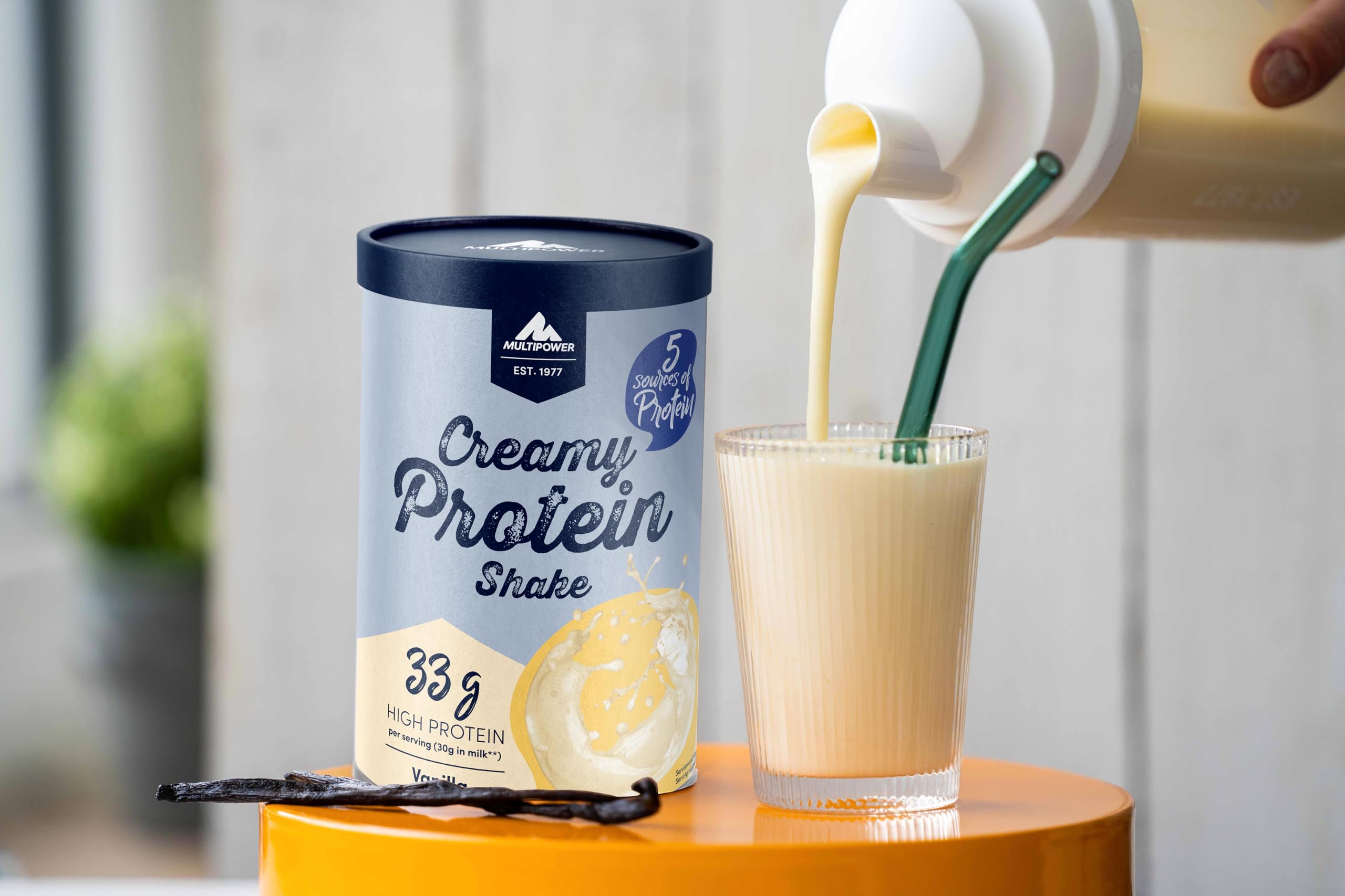 Multipower Creamy Protein Shake 2 x 420 g, hochwertiges Protein Pulver mit Whey und Casein, für leckere Shakes zum Muskelaufbau (Vanille)