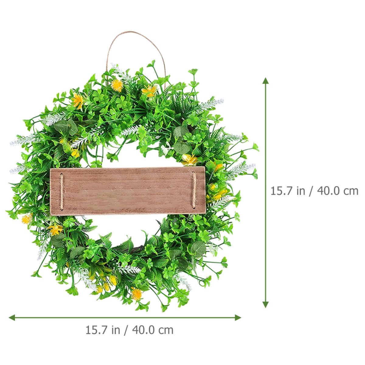 TOPBATHY Ghirlanda Primaverile A Foglie Con Fiori Finti Da Appendere Alla Porta D'ingresso
