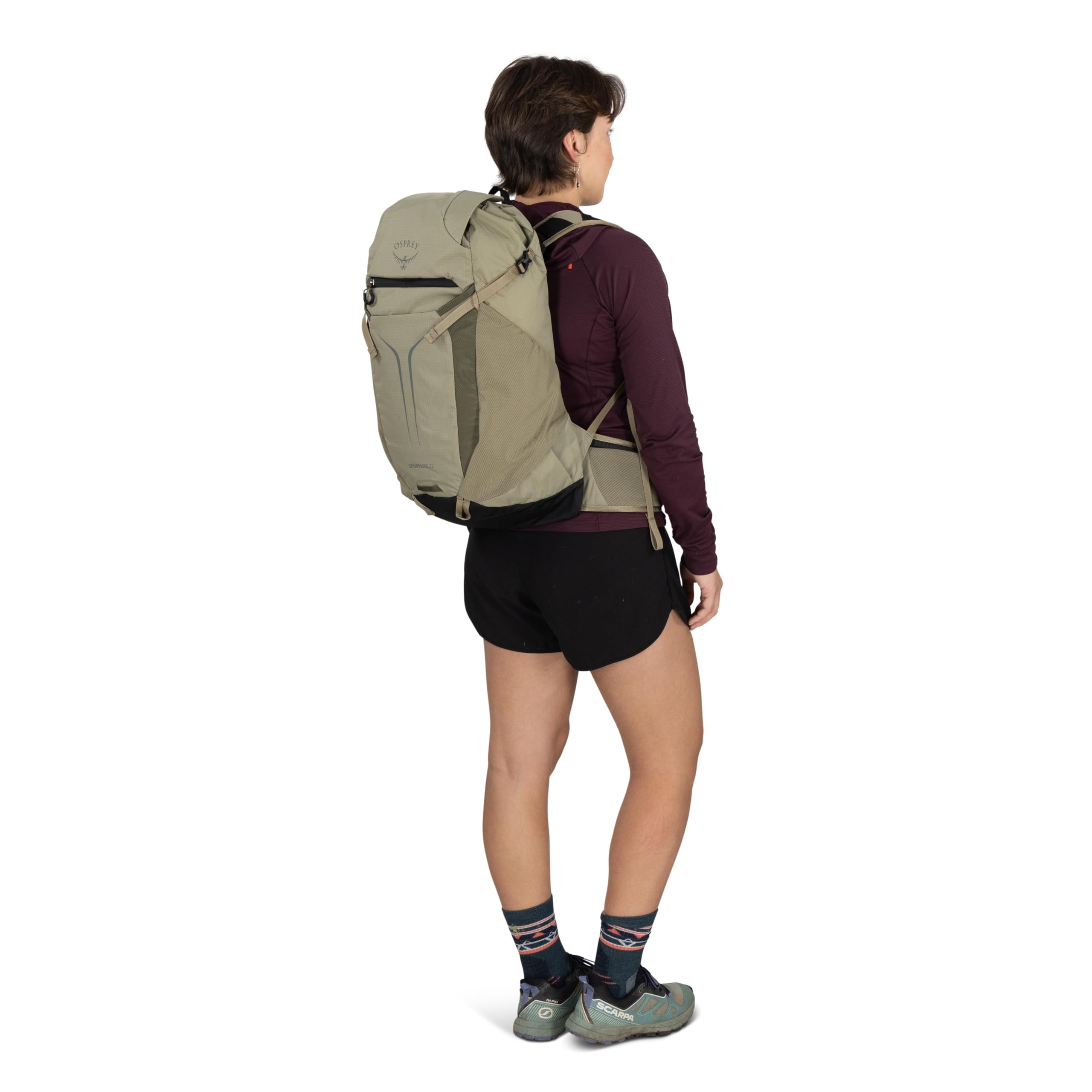 Osprey Sportlite Lekki plecak turystyczny 22 l, dla mężczyzn i kobiet, torba na co dzień, plecak podróżny, czarny kruk