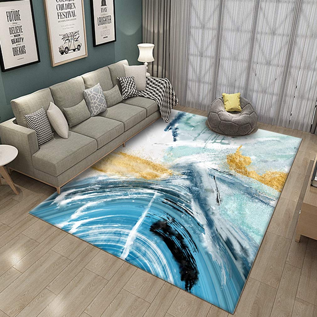 Buy MOXIC Soft Luxury Abstract Art Living Room Area Rugs Rectangular Children Crawling Bedroom Rug Fleece Anti-Slip Carpets Nordic Modern Home Decor Mats Indoor Outdoor Runners Nursery 2' X 5.2' — BookShops.in