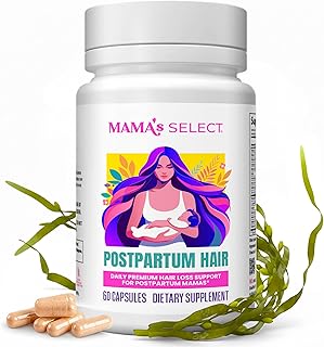 Mama’s Select Postpartum Hair Loss Vitamins – Reduce Shedding, Restore Thickness, Shine, & Strength – Supports Hormonal Balance, Cellular Renewal & Scalp Health – Treatment Is Safe for Breastfeeding