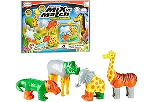 Magnetic Mix and Match Jungle Animal Toy Figure Set