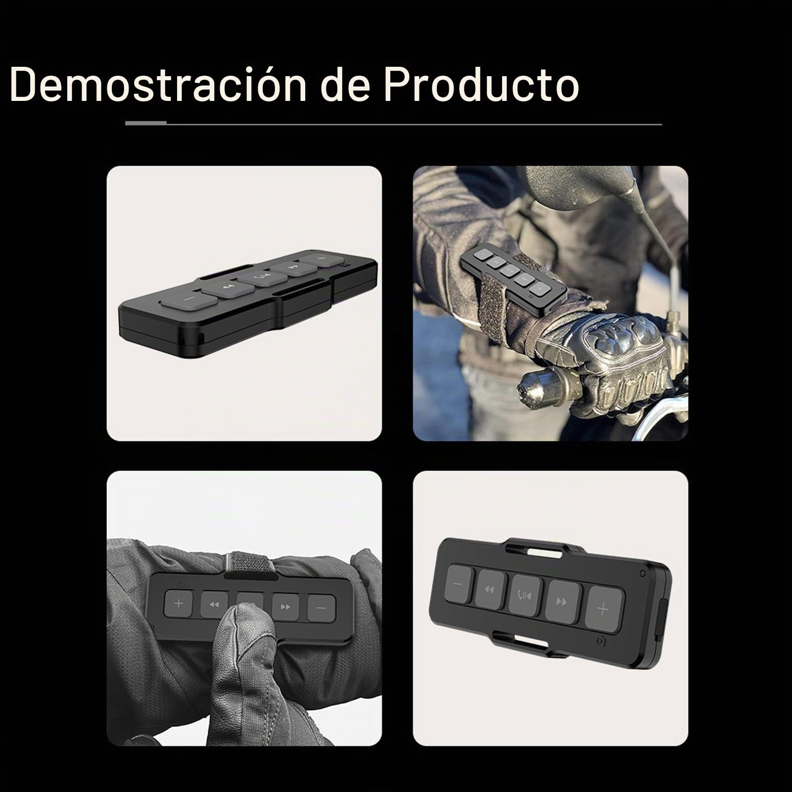 Inteli Control Remoto Bluetooth Portátil IPX4 a Prueba de Agua, para Selfie y Cámara de Teléfono, Táctil para Teléfonos