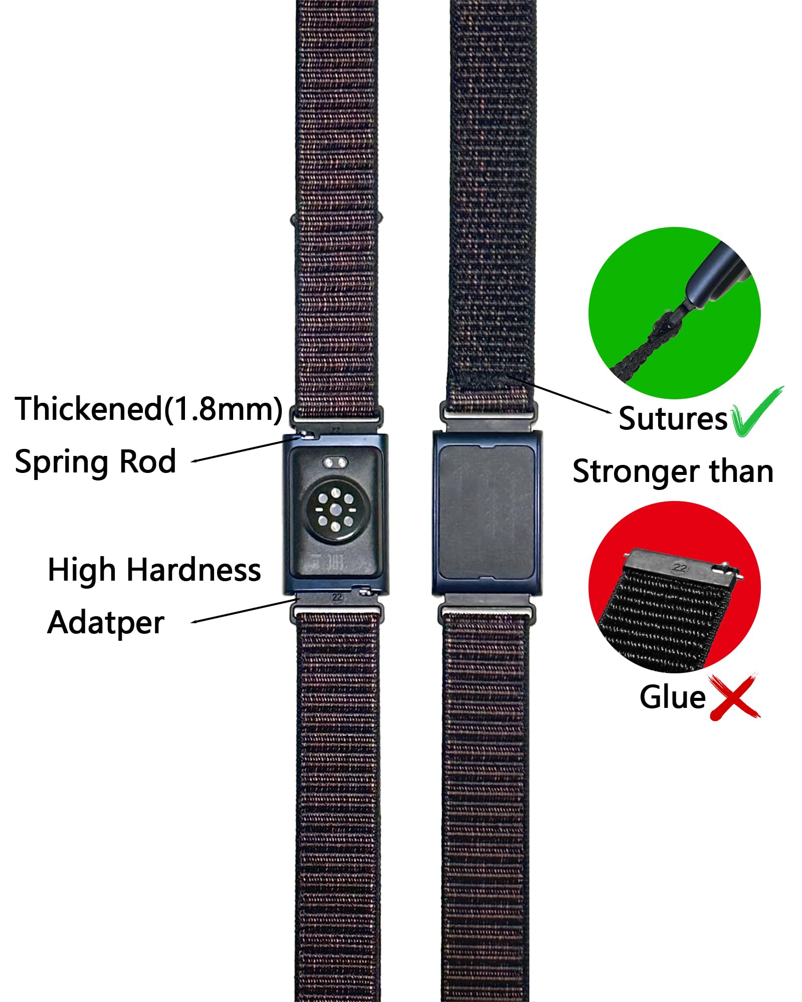 Amazfit Helio Strap 50cm Nylon Correa Pulsera Brazo Tobillo Sport Hombre Mujer