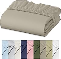 Vista 8 de RUVANTI Sábana bajera ajustable 100% algodón tamaño matrimonial – Sábana bajera de percal refrescante crujiente – transpirable y duradera – Bolsillo