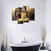 Vista 4 de Cuadros de vinos y uvas para la pared, de First Wall Art, decoración moderna para el hogar