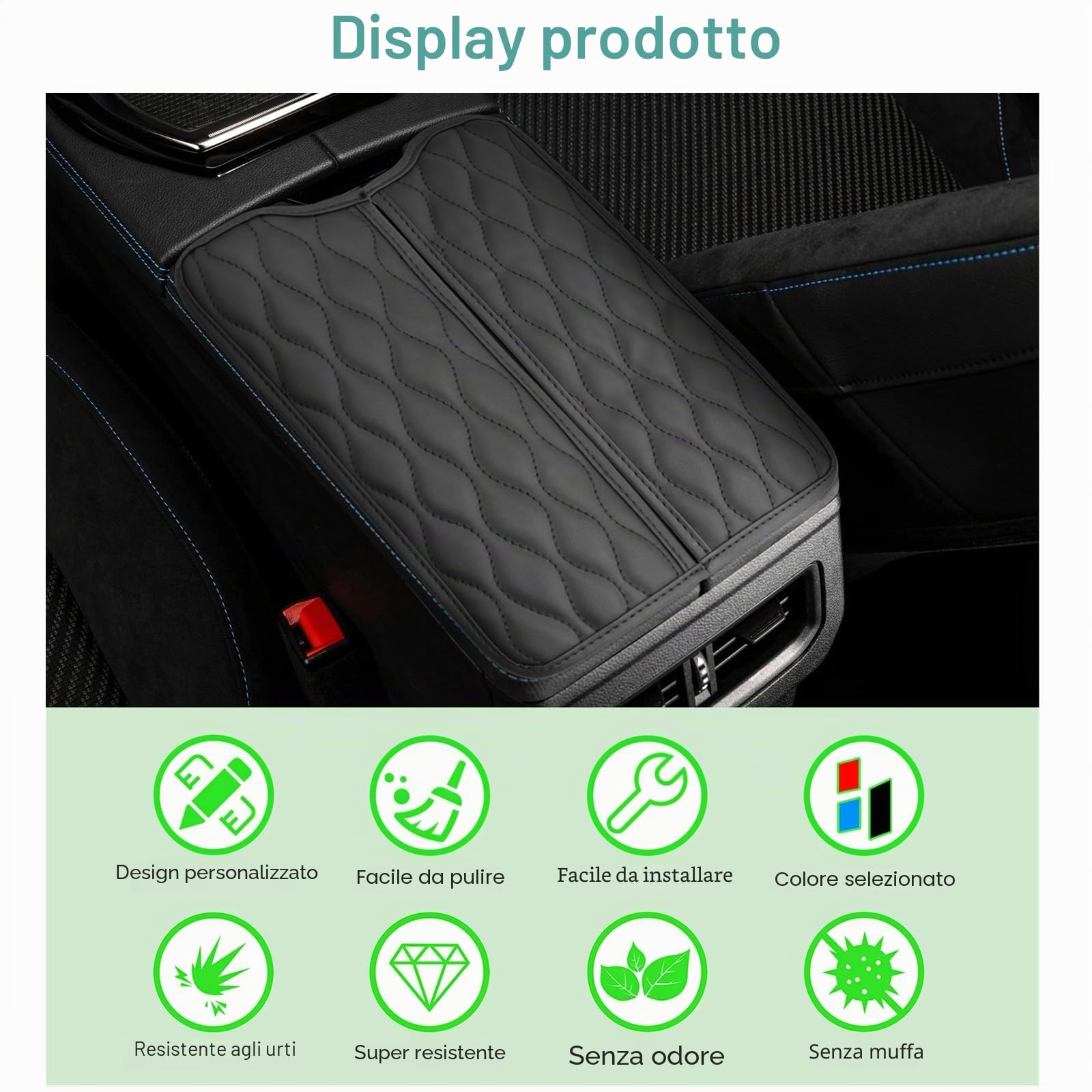 GAFAT Compatibile con Renault Austral E-Tech Hybrid 2023 2024 2025 Copri Braccioli, Austral Copertura per Bracciolo Centrale, Cuscino per Console Centrale, Protezione Bracciolo, Pelle PU Microfibra