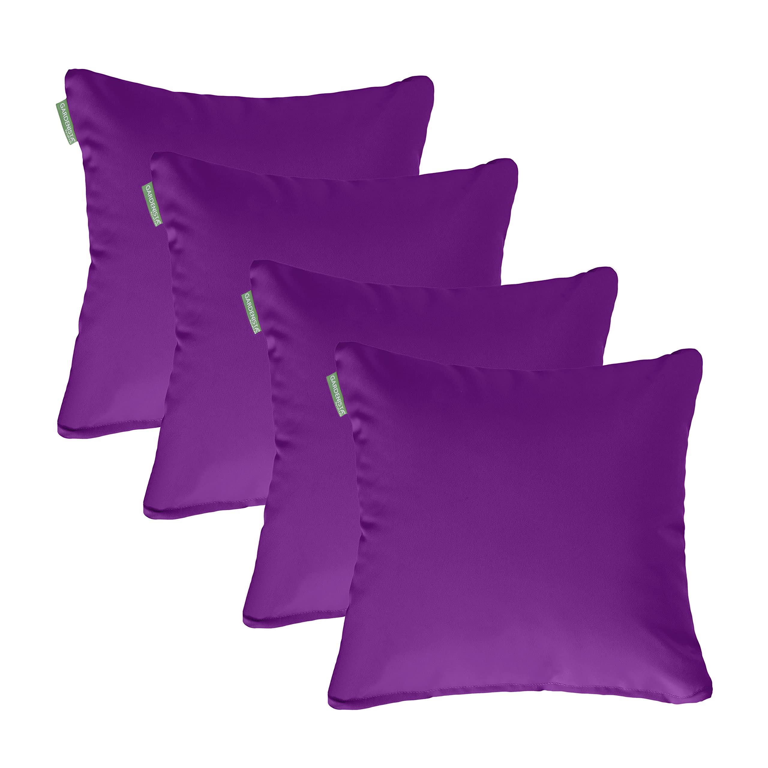 Gardenista 18" Garden Scatter Cushion | Outdoor Water Resistant Garden Furniture Pillow | Soft and Comfy Patio Furniture Cushions | Throw Pillows for Sofa, Couch, Balcony - 4 Pack (Purple) — image 1