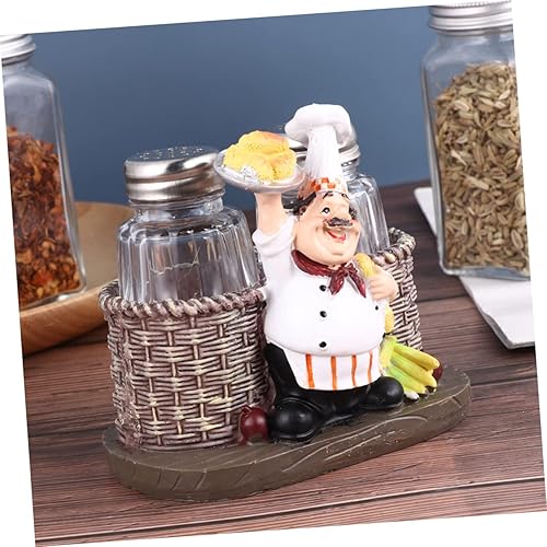 Miniatura 5 de DECHOUS Dispensador de escritorio para niños, decoración italiana, regalos de inauguración de la casa, decoración de chef sosteniendo estatua de