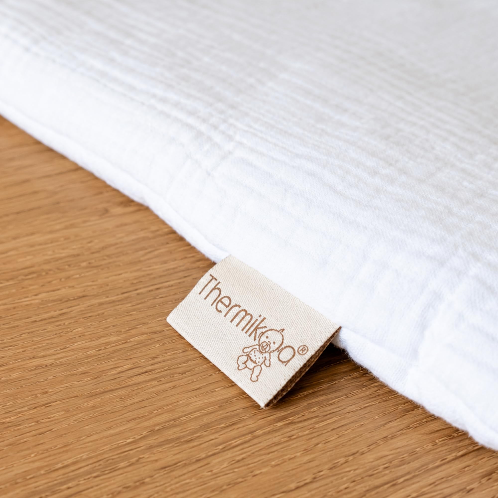 Thermikoa Saco Arrullo Bebé Recién Nacido 72x34 cm – Saco Capazo Universal (Blanco Muselina) - Tamaño Pequeño