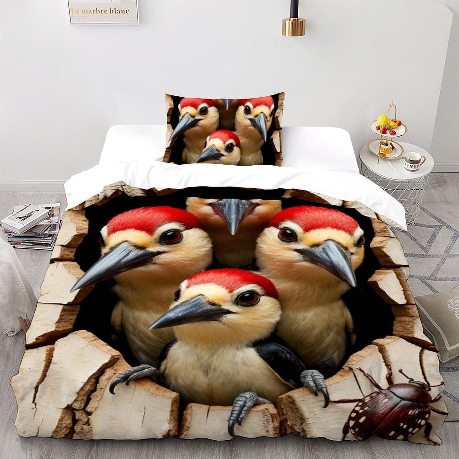 Parure lit animaux de la terre pour chambre de fille et enfant