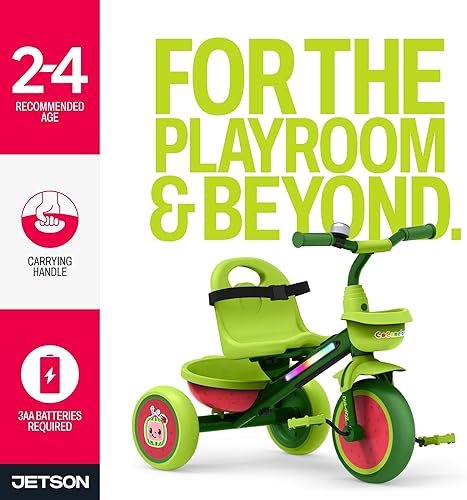 Vista 5 de Jetson Light-Up Trike, Front and Rear Baskets, Multi-Colored LED Lights, Seatbelt and Bell
