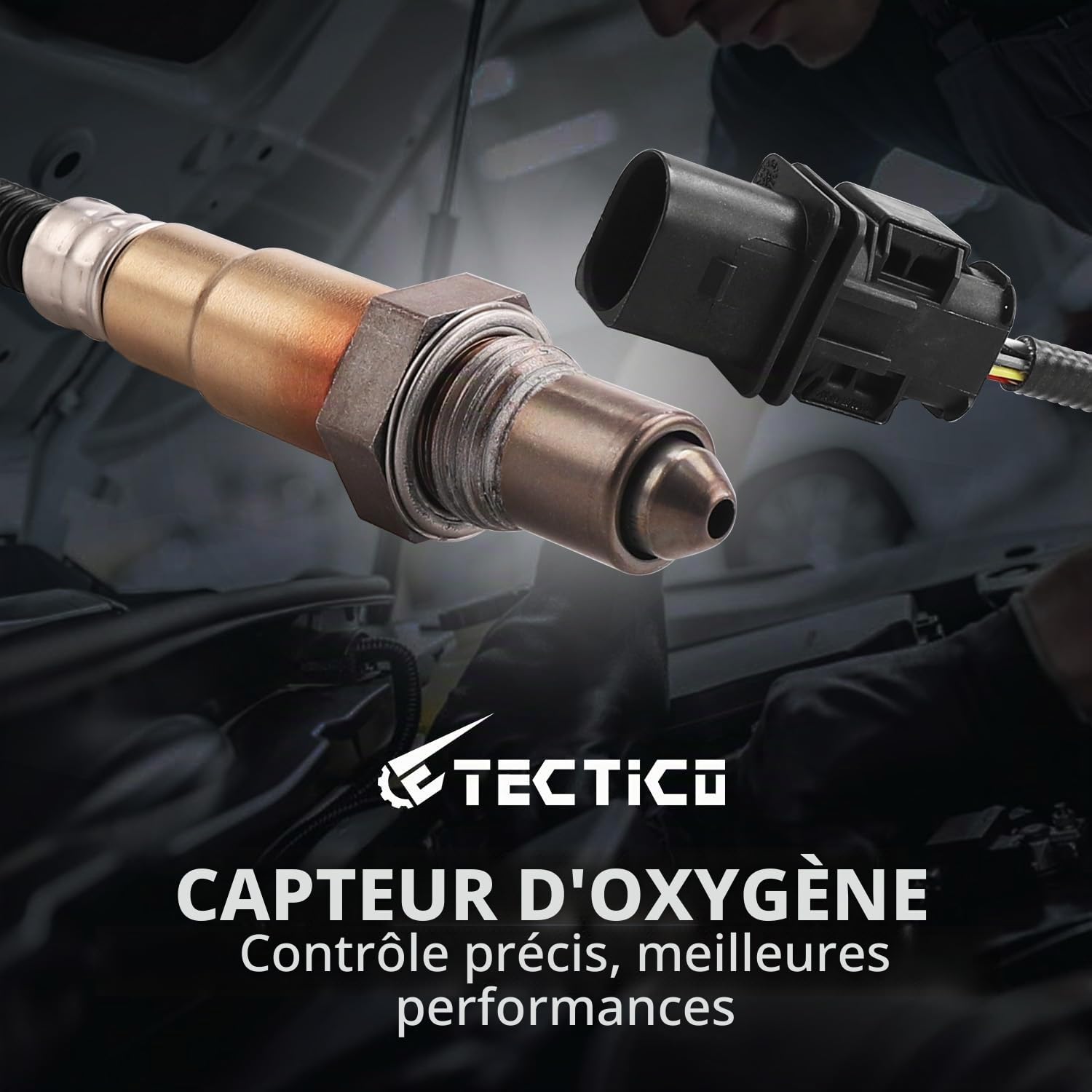 TECTICO Capteur D'oxygène Sonde Lambda Amont 0281004535 0281004454 0281004458 55275928, Compatible avec Alfa Romeo Giulietta/Fiat 500L 500X Doblo 2.0 1.6D Multijet JTDM/Renegade 1.6 2.0CRD, 1 pièce