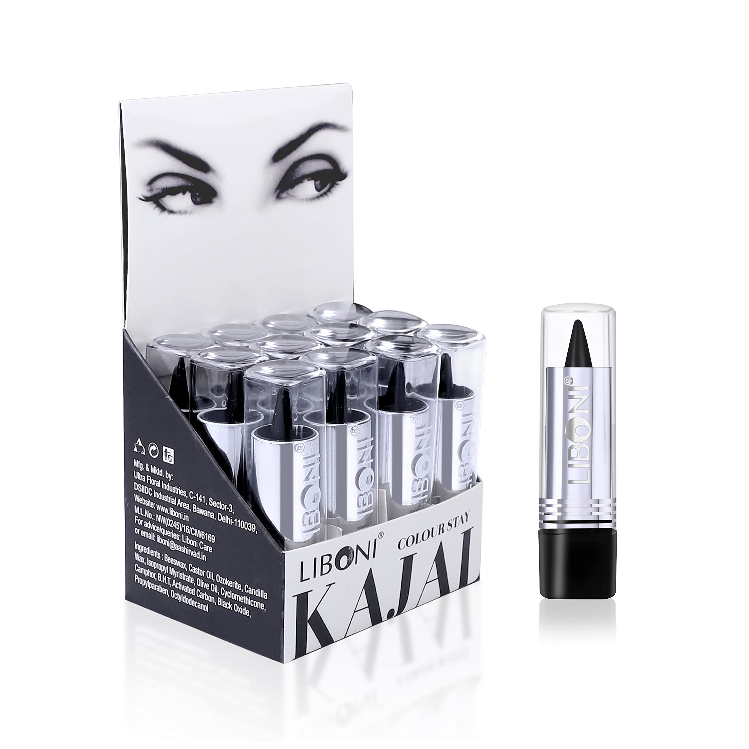 LIBONI Colour Stay Kajal - Pack of Twelve-picture-36