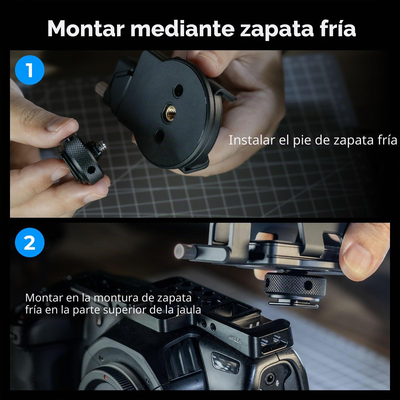 SMALLRIG Soporte universal para SSD con abrazadera de cable de zapata fría, abrazadera de 40-60 mm de ancho, soporte de montaje SSD para MagSafe, para Samsung T5 T7 SSD, para SanDisk SSD, compatible
