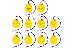 EEMB 10PACK 3V CMOS Battery CR2032 with SHR Connector