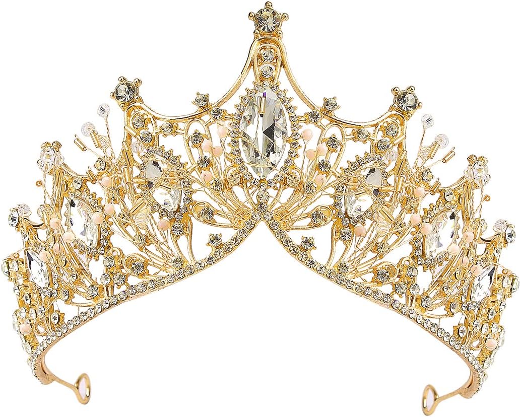Queen Crown Tiaras and Crowns for Women Girls Crystal Princess Tiara Rhinestone Headband for Wedding Bridal Birthday Party Prom Halloween Christmas Costume Cosplay