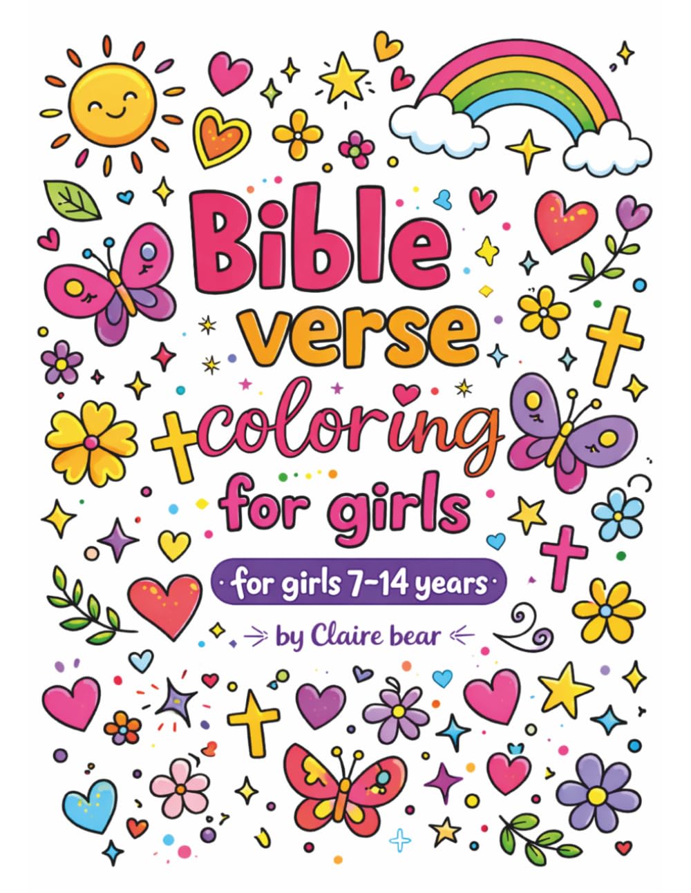 Bible Verse Coloring Book for Girls: Fun & Inspirational Christian Coloring Pages for Girls Ages 7–14