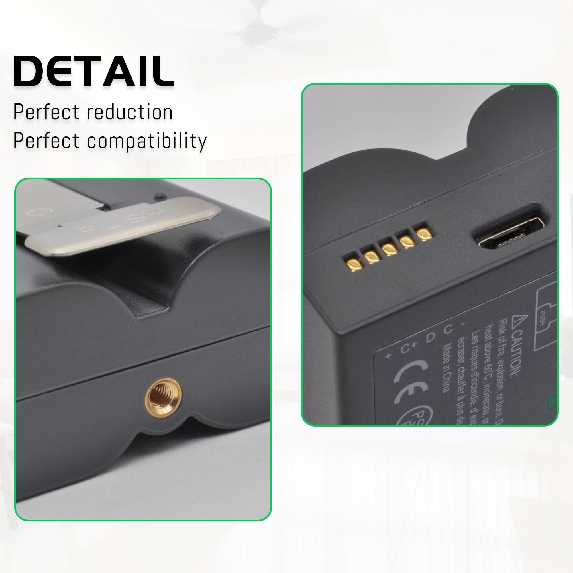 2-Pack V4 Battery & Charger For Ring Doorbell & Cameras - 6040mAh Replacement Power