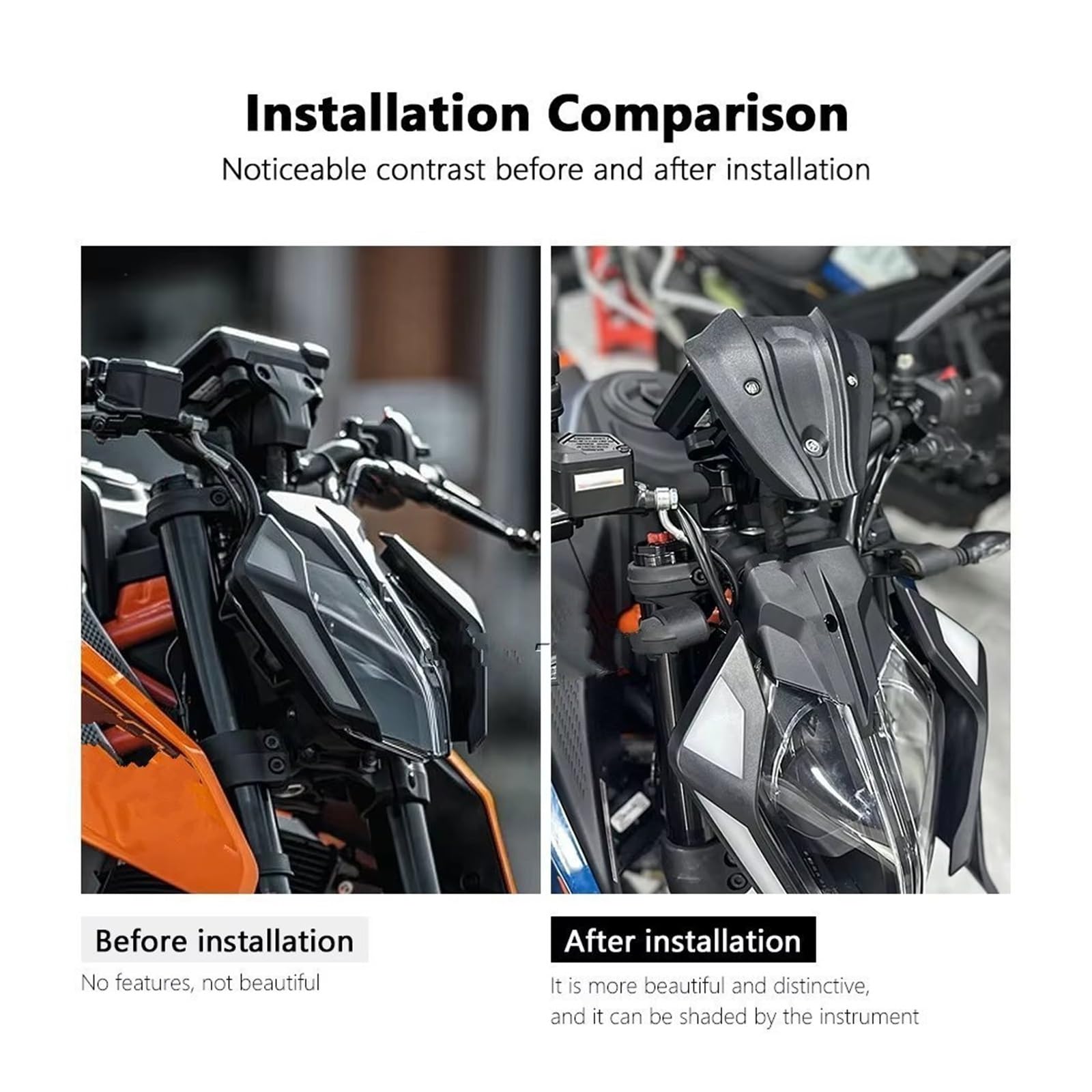 Per 390 Per Per 390Duke Per 390 Per Per 2024 Accessori Per Moto Parabrezza Parabrezza Deflettore Anteriore Protezione Antivento Nero Deflettore Parabrezza Moto