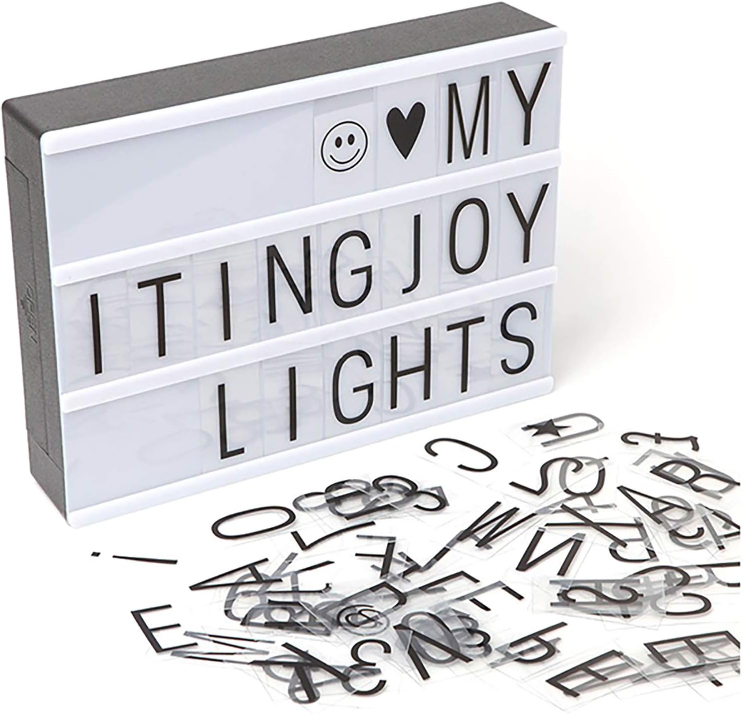 Eazy Kids A4 Cinema Light Box | Message Light Box- Diy | Festival/Birthday/Anniversary/Home/Wedding/Shop Décor,USb Or Battery Powered | 96 Letters & Symbols | 30*22*5Cm