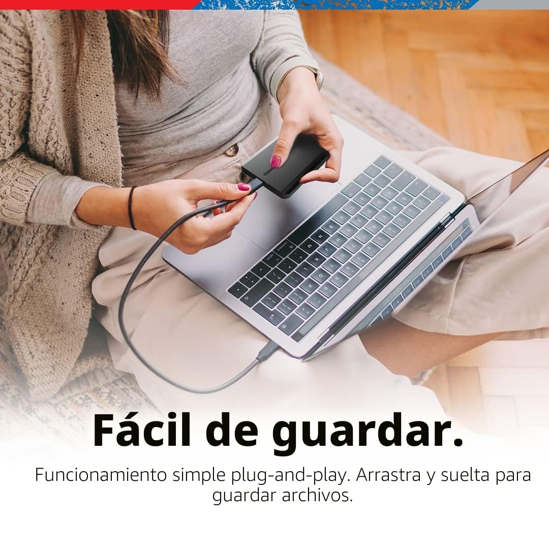 TOSHIBA Canvio Basics HDTB510XK3AA - Disco duro externo portátil de 1 TB USB 3.0, color negro
